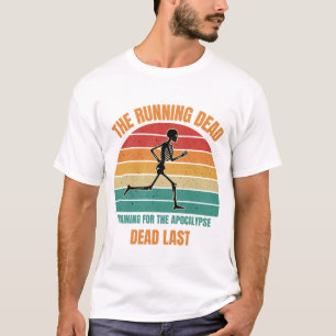 The Running Dead - Lustiger Skelett laufender Vate T-Shirt