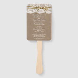 The Rustic Twine Bow Wedding Collection - Programm Fächer