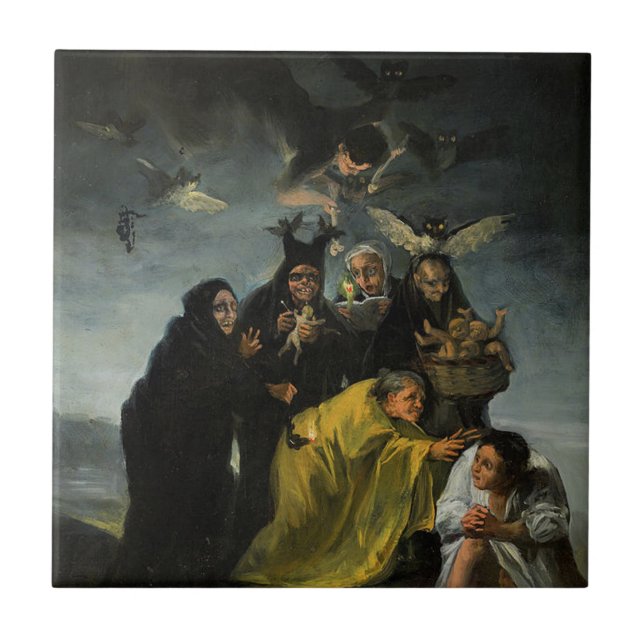 The Sabbath Of Witches Francisco Goya Fliese (Vorderseite)