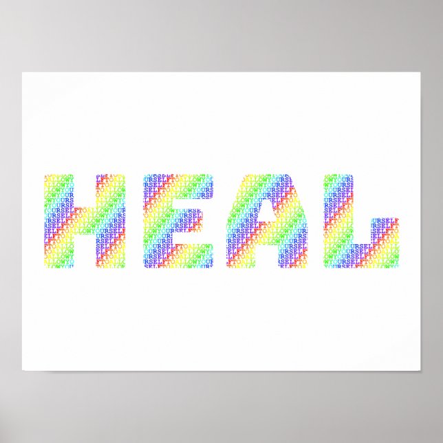 The Sacred Permission: Allow Yourself to HEAL Rain Poster (Vorne)