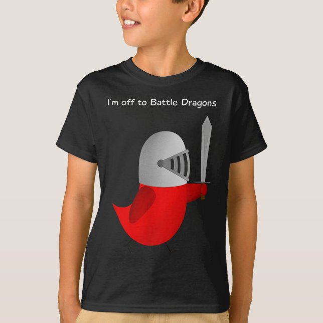 The Sammy Bird - I'm Off To Battle Dragons  T-Shirt (Vorderseite)