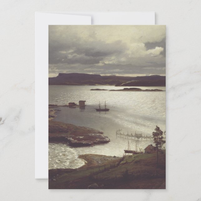 The Sandvik Fiord by Hans Gude Einladung (Vorderseite)