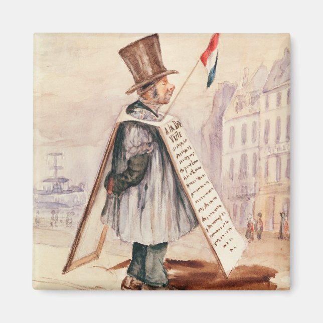 The Sandwich Board Man, Boulevard du Temple, 1839 Magnet (Vorne)