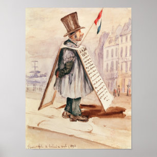 The Sandwich Board Man, Boulevard du Temple, 1839 Poster