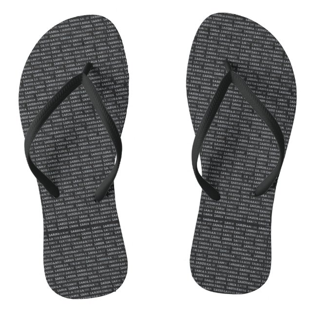 The "Sardinian Script" Designer Flip Flops (Fußbett)