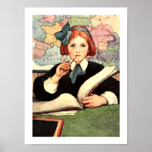 "The Scholar" von Jessie Willcox Smith Poster