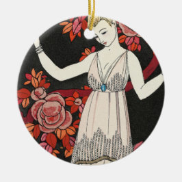 The Science Tree Evening Dress - George Barbier Keramik Ornament