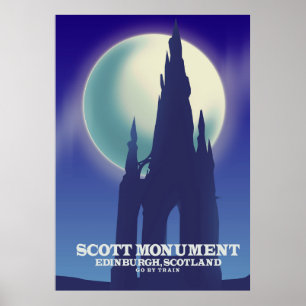The Scott Monument, Edinburgh, Schottland Poster