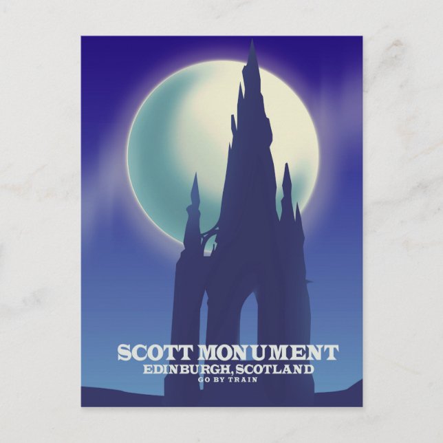 The Scott Monument, Edinburgh, Schottland Postkarte (Vorderseite)