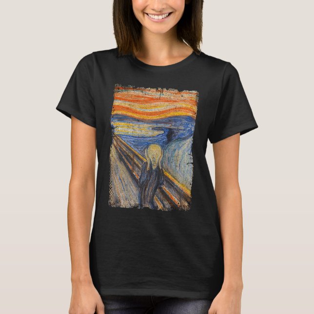 The Scream By Edvard Artist Munch Famous Painting T-Shirt (Vorderseite)