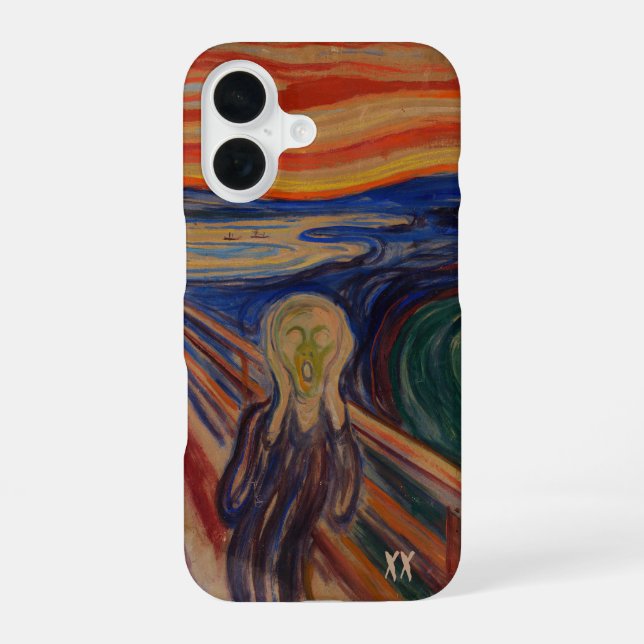 The Scream by Edvard Munch – Personalized Art iPhone 16 Hülle (Rückseite)