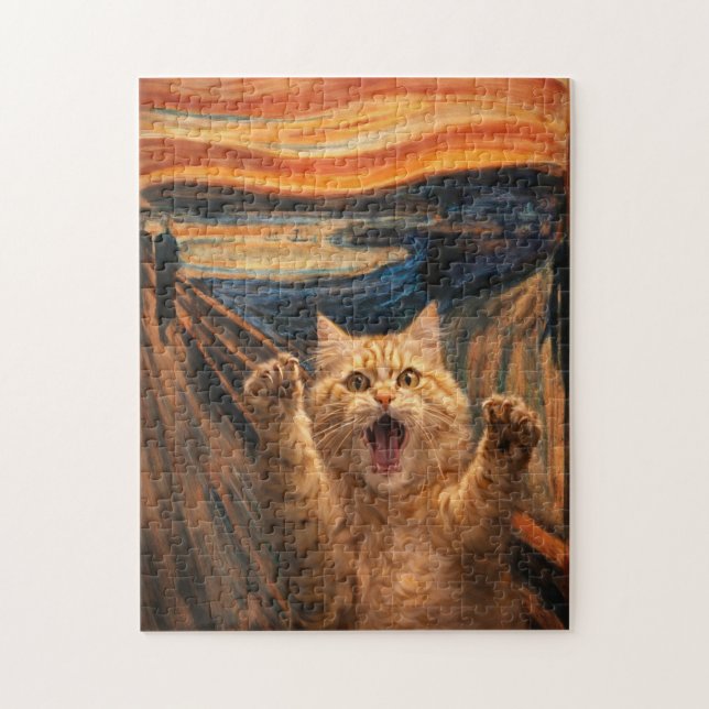 The Scream Cat Parody Art                          Puzzle (Vertikal)