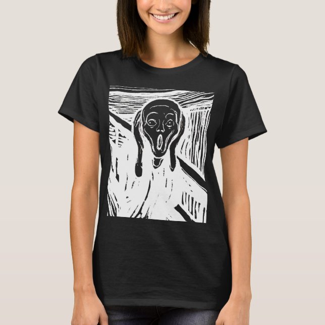 The Scream – Edvard Munch Art (Inverted) T-Shirt (Vorderseite)