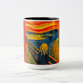 The Scream, FI Art by Munch, Zweifarbige Tasse