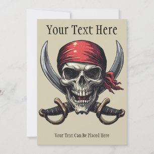 The Sea Pirate Tavern - Skull in Bones Feiertagskarte