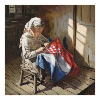 ✨ The Seamstress of Heritage – Expressive Oil art Fotodruck