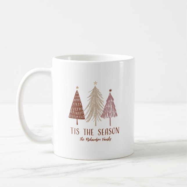 The Season Christmas Tree Holiday Elegante Kaffeetasse (Links)