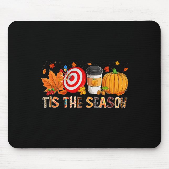 The Season Leopard Pumpkin Darts Halloween Fall Le Mousepad (Vorne)