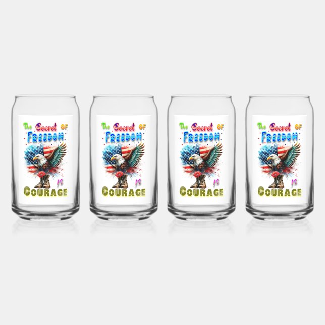 The Secret Of Freedom Is Courage Dosenglas (Vorderseite)