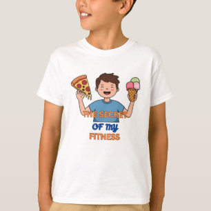 The Secret of My Fitness - Fun Food Lover T - Shir T-Shirt