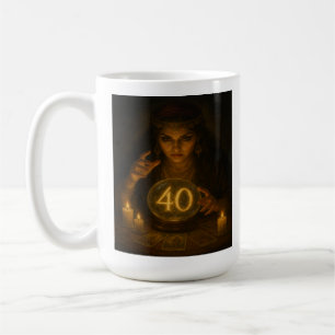 The Seer of 40: Birthday Oracle Tasse