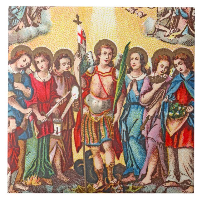 The Seven Archangels (CP 001; Chromolithograph) Fliese (Vorderseite)