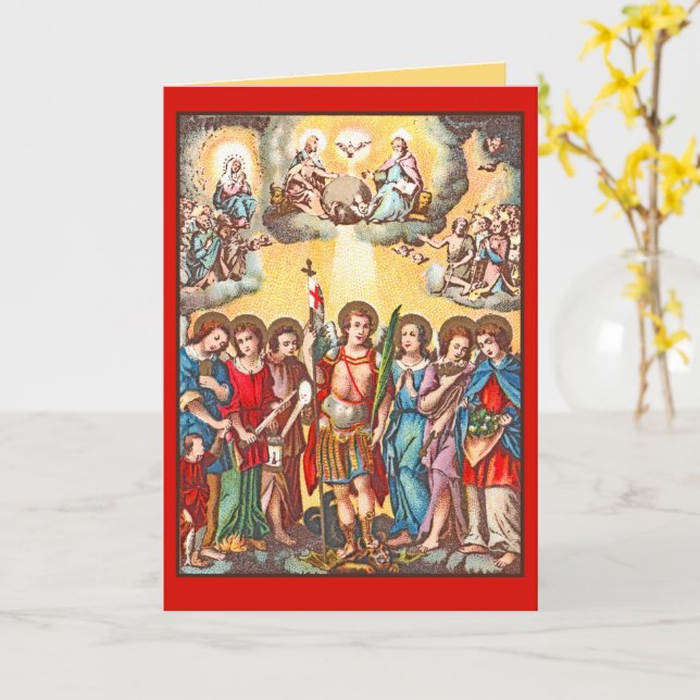 The Seven Archangels (CP 001; Chromolithograph) Karte (Gelbe Blume)