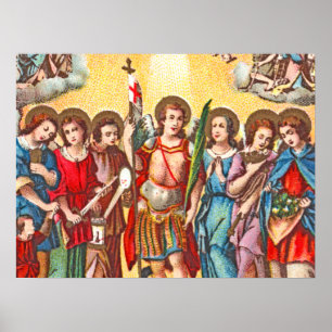 The Seven Archangels (CP 001; Chromolithograph) Poster