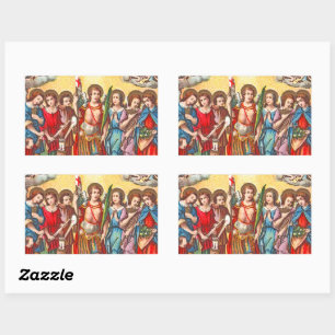 The Seven Archangels (CP 001; Chromolithograph) Rechteckiger Aufkleber