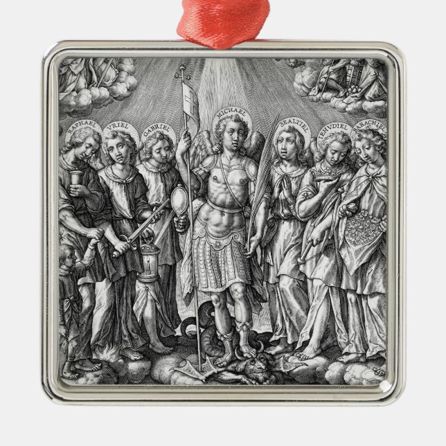 The Seven Archangels (M 034)Graviert) Ornament Aus Metall (Vorne)