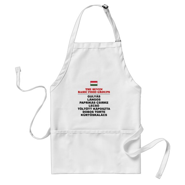 The Seven Basic Food Groups Hungarian Adult Apron Schürze (Vorne)