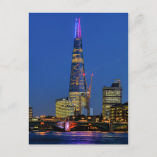The Shard at dusk, London UK Postcard Postkarte