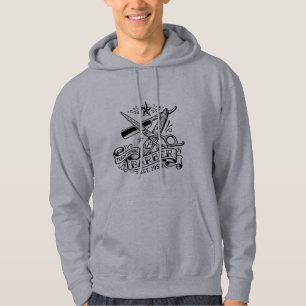 The Sharp Edge Old-School Barber Flash Grafik T Hoodie
