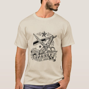The Sharp Edge Old-School Barber Flash Grafik T T-Shirt