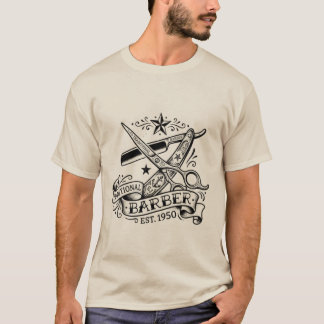 The Sharp Edge | Old-School Barber Flash Grafik T T-Shirt