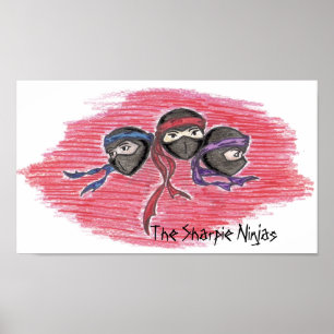 The Sharpie Ninjas logo Poster