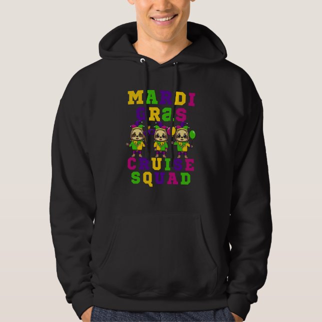 The Shenanigans begin Sloth 2023 Mardi Gras Cruise Hoodie (Vorderseite)