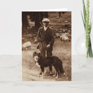 "The Shepherd"~Border Collie Notecard Karte