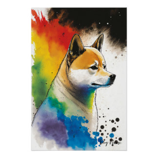 The Shiba Inu Dog - Composition 004 Poster