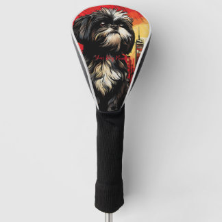 The Shih Tzu Dog, Red and Black 003 - Ulises Dalla Golf Headcover