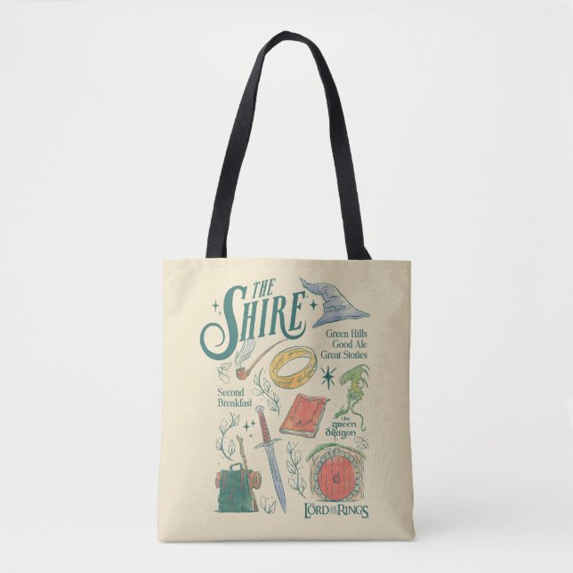 THE SHIRE™ Wasserfarben-Collage-Grafik (Vorderseite)