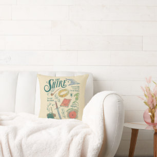 THE SHIRE™ Wasserfarben-Collage-Grafik Kissen