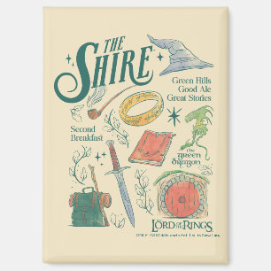 THE SHIRE™ Wasserfarben-Collage-Grafik Magnet