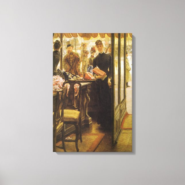 The Shop Girl von James Tissot, Viktorianische Kun Leinwanddruck (Vorderseite)