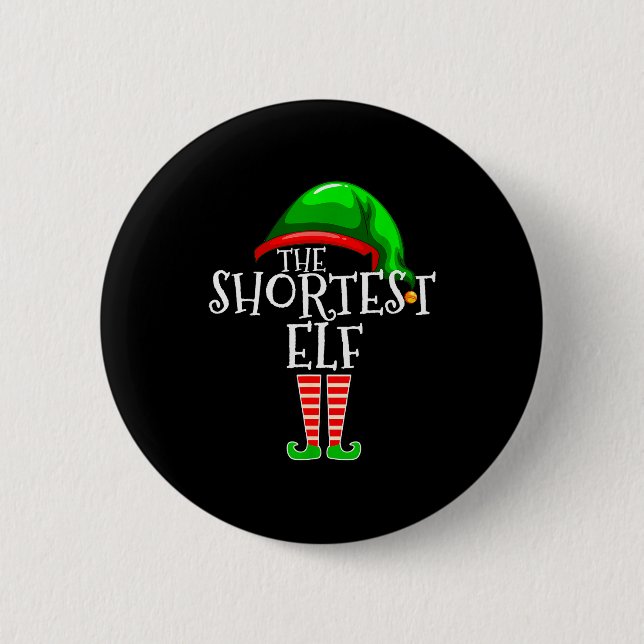 The Shortest Elf Family Matching Group Christmas G Button (Vorderseite)