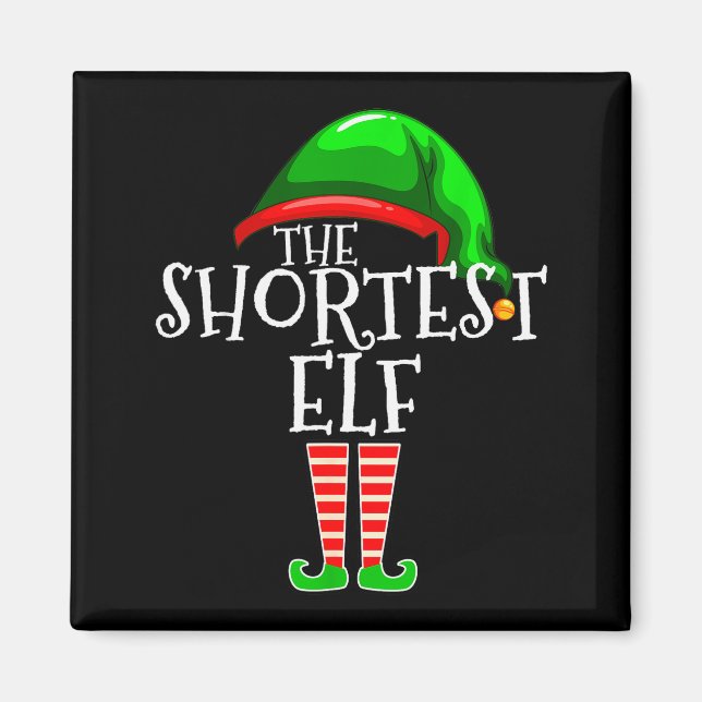 The Shortest Elf Family Matching Group Christmas G Magnet (Vorne)