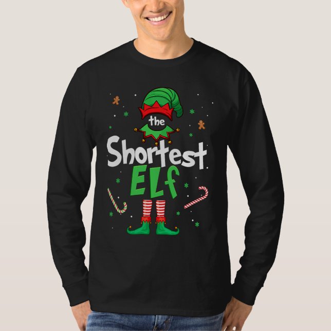 The Shortest Elf  Xmas Matching Christmas For Fami T-Shirt (Vorderseite)
