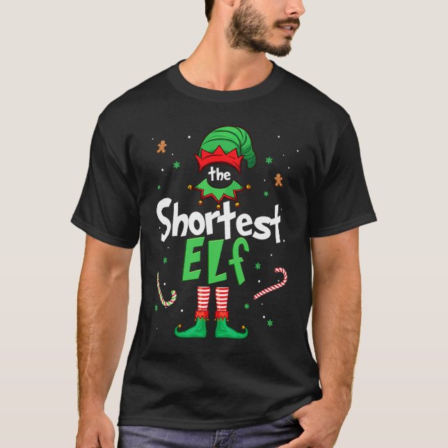 The Shortest Elf  Xmas Matching Christmas For Fami T-Shirt (Vorderseite)