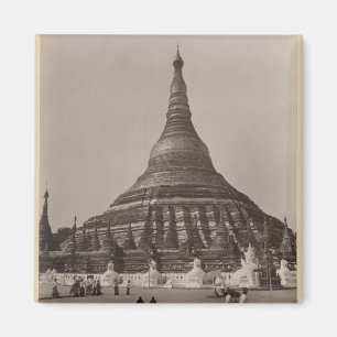 The Shwedagon Pagoda at Rangoon, Burma, c.1860 Magnet