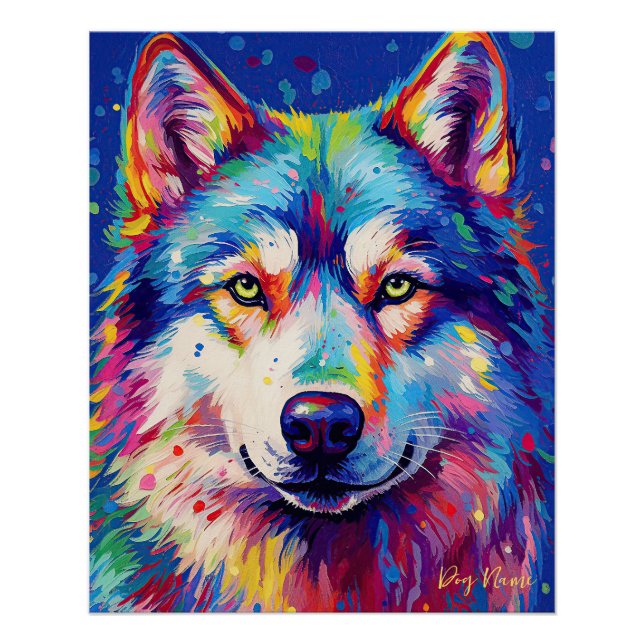 The Siberian Husky Dog 005 - Zetton Ziana Poster (Vorderseite)